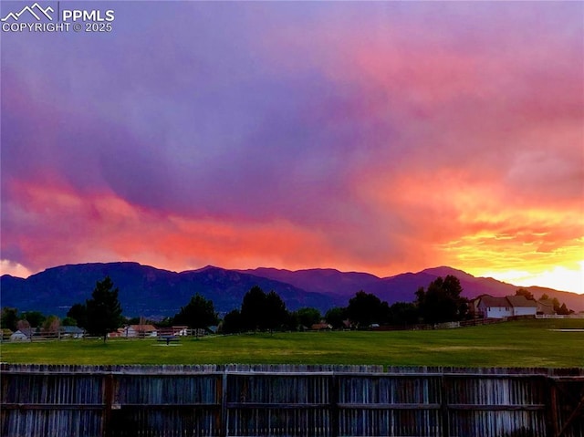 property view of mountains featuring a water view
