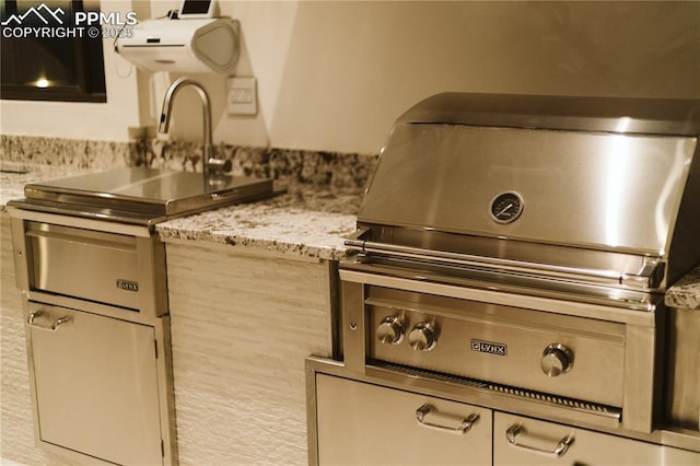 kitchen with light stone counters