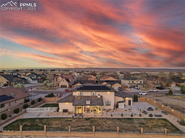 bird's eye view featuring a residential view