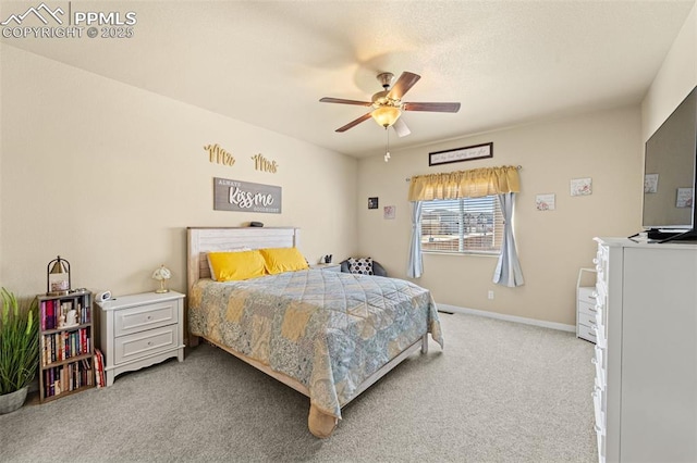 7814 Dry Willow Way, Colorado Springs, CO 80908 - bedroom featuring baseboards, a ceiling fan, and carpet floors