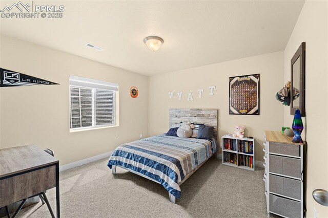 7814 Dry Willow Way, Colorado Springs, CO 80908 - bedroom featuring carpet flooring, visible vents, and baseboards
