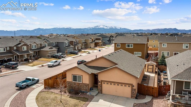 7814 Dry Willow Way, Colorado Springs, CO 80908 - bird's eye view with a residential view and a mountain view