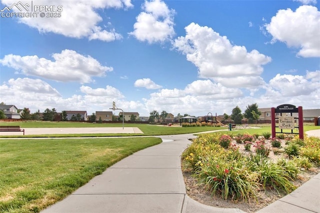 9843 Hidden Ranch Ct, Peyton, CO 80831 - surrounding community featuring a lawn