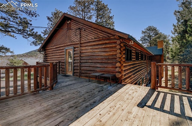 view of wooden deck