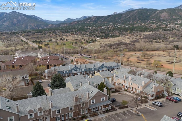 1951 Giltshire Dr, Colorado Springs, CO 80905 - birds eye view of property featuring a residential view and a mountain view