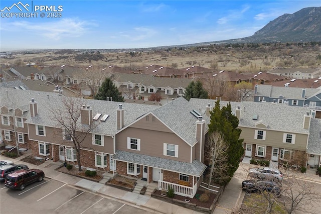 1951 Giltshire Dr, Colorado Springs, CO 80905 - birds eye view of property featuring a mountain view and a residential view