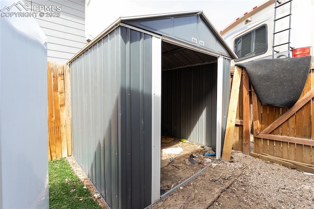 138 Hoedown Cir, Fountain, CO 80817 - view of shed featuring fence