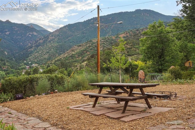 view of home's community featuring a mountain view