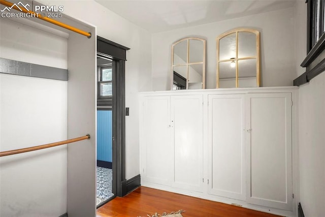 interior space featuring wood finished floors