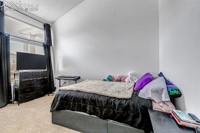 4626 Hotspur Dr, Colorado Springs, CO 80922 - carpeted bedroom featuring a textured ceiling
