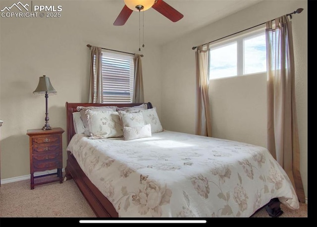 8723 Stony Creek Dr, Colorado Springs, CO 80924 - bedroom featuring carpet flooring, baseboards, and ceiling fan