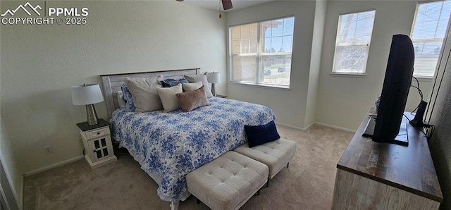bedroom featuring baseboards and carpet floors