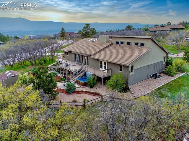 440 Scrub Oak Cir, Monument, CO 80132 - aerial view of property and surrounding area featuring a mountain backdrop