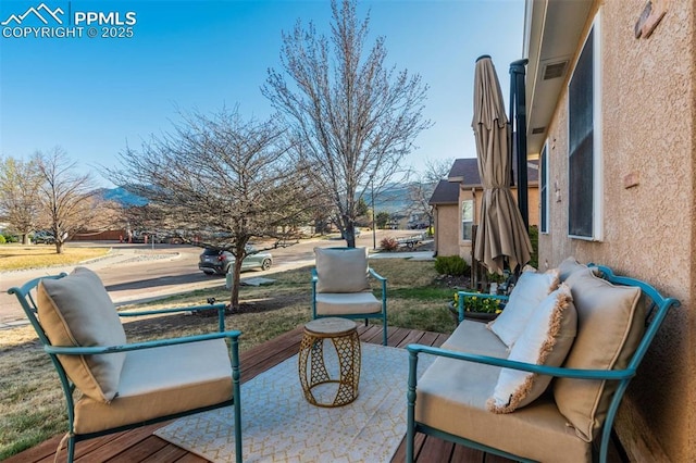 view of patio / terrace featuring visible vents
