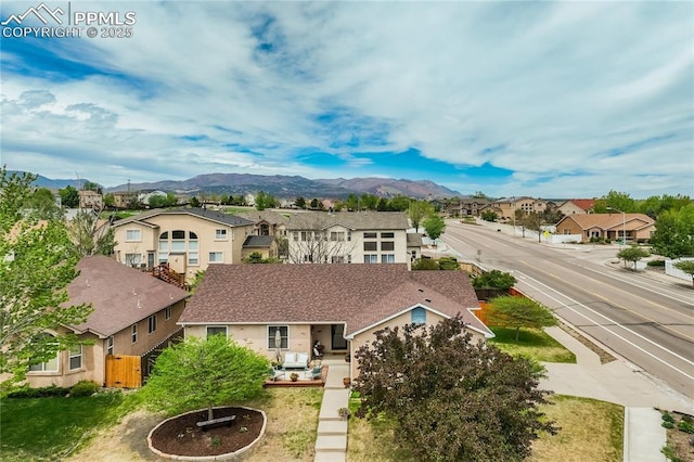 408 Pyrite Ter, Colorado Springs, CO 80905 - aerial view of residential area featuring a mountain backdrop