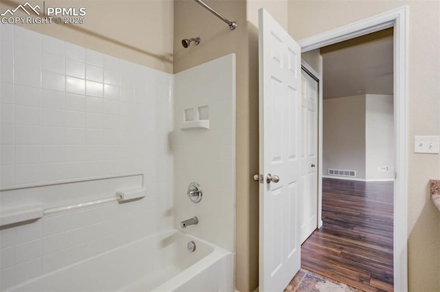 7935 Morning Dew Rd, Colorado Springs, CO 80908 - full bath with washtub / shower combination, visible vents, and baseboards