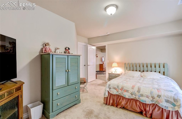 9825 Golf Crest Dr, Peyton, CO 80831 - bedroom featuring light carpet