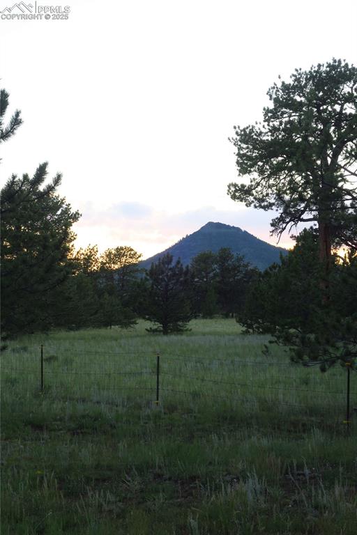 mountain view with a rural view