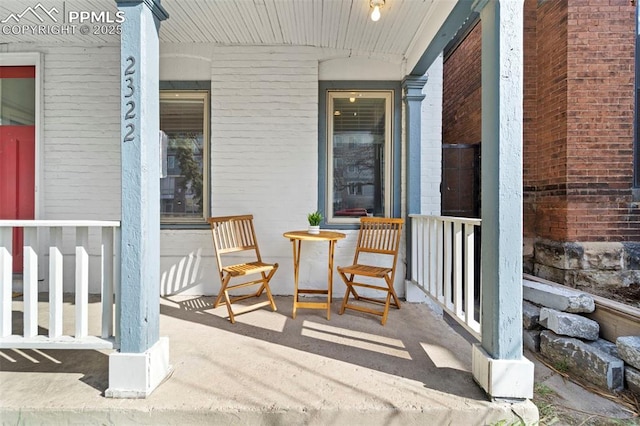 view of patio / terrace featuring a porch