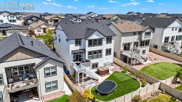 aerial perspective of suburban area