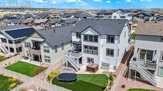 aerial view of residential area