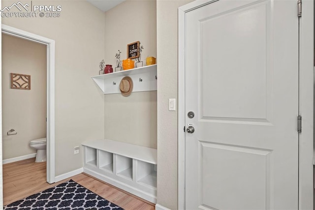 48 Mayflower Park Pl, Colorado Springs, CO 80905 - mudroom with light wood finished floors and baseboards