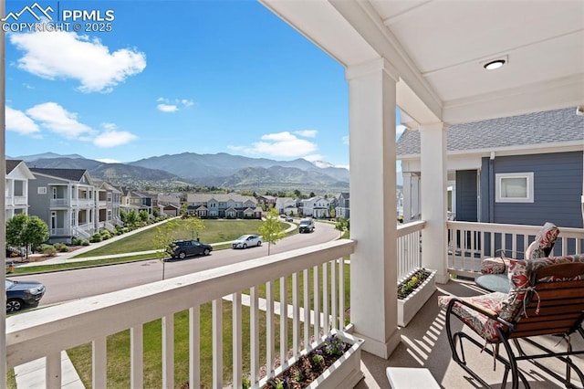 48 Mayflower Park Pl, Colorado Springs, CO 80905 - balcony featuring a mountain view and a residential view