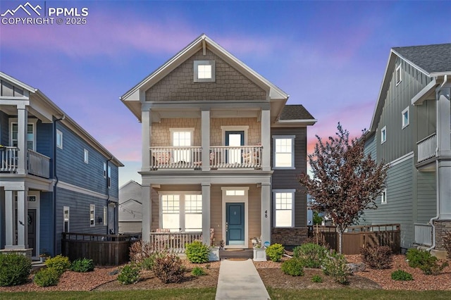 48 Mayflower Park Pl, Colorado Springs, CO 80905 - craftsman inspired home with a balcony and covered porch
