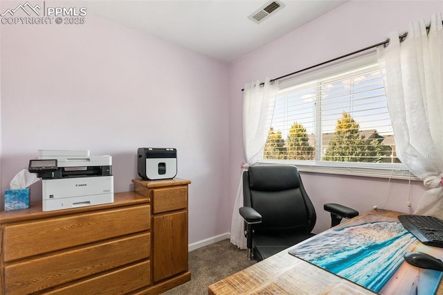 620 Jayton Dr, Colorado Springs, CO 80911 - bedroom featuring dark colored carpet, visible vents, and baseboards