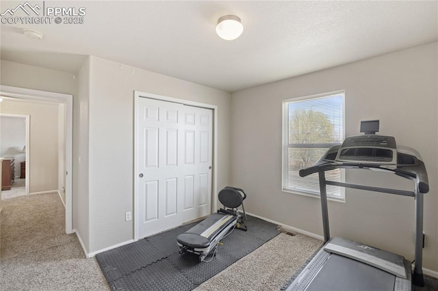 7256 Josh Byers Way, Fountain, CO 80817 - exercise area with carpet flooring and baseboards