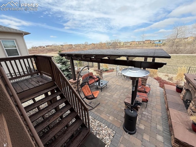 10088 Stonemont Dr, Peyton, CO 80831 - view of patio featuring stairs
