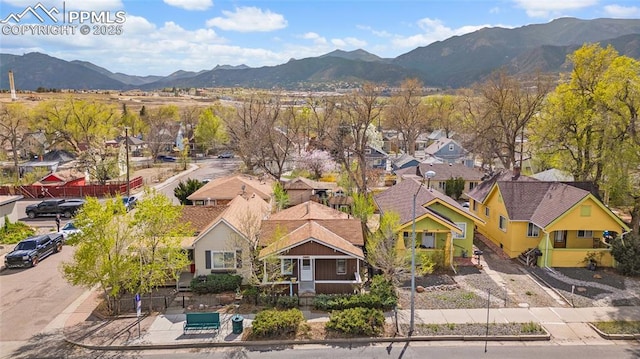 1903 W Colorado Ave, Colorado Springs, CO 80904 - birds eye view of property featuring a residential view and a mountain view