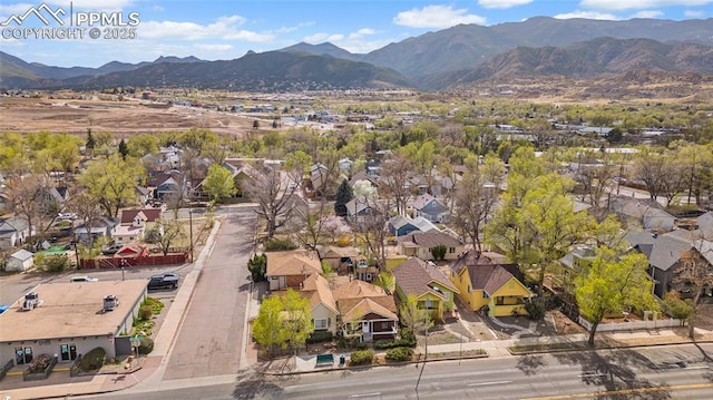 1903 W Colorado Ave, Colorado Springs, CO 80904 - birds eye view of property with a residential view and a mountain view