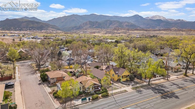 1903 W Colorado Ave, Colorado Springs, CO 80904 - birds eye view of property with a residential view and a mountain view