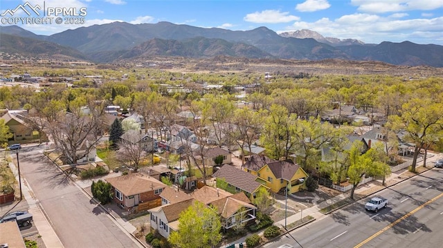 1903 W Colorado Ave, Colorado Springs, CO 80904 - bird's eye view with a residential view and a mountain view