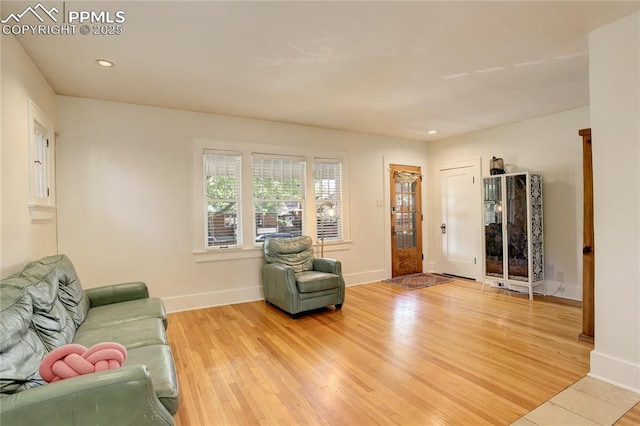 1866 S Pennsylvania St, Denver, CO 80210 - living room featuring light wood-type flooring and recessed lighting