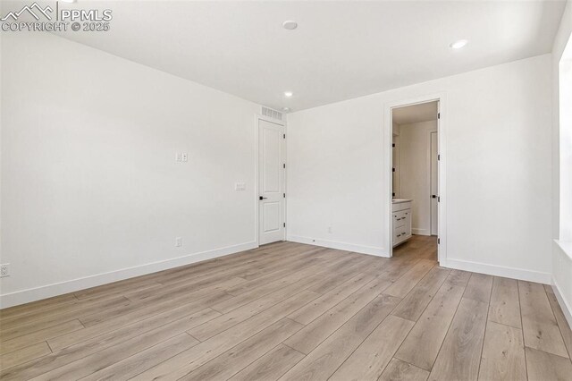 4331 Soapberry Pl, Castle Rock, CO 80108 - empty room featuring light wood-style floors, baseboards, and recessed lighting
