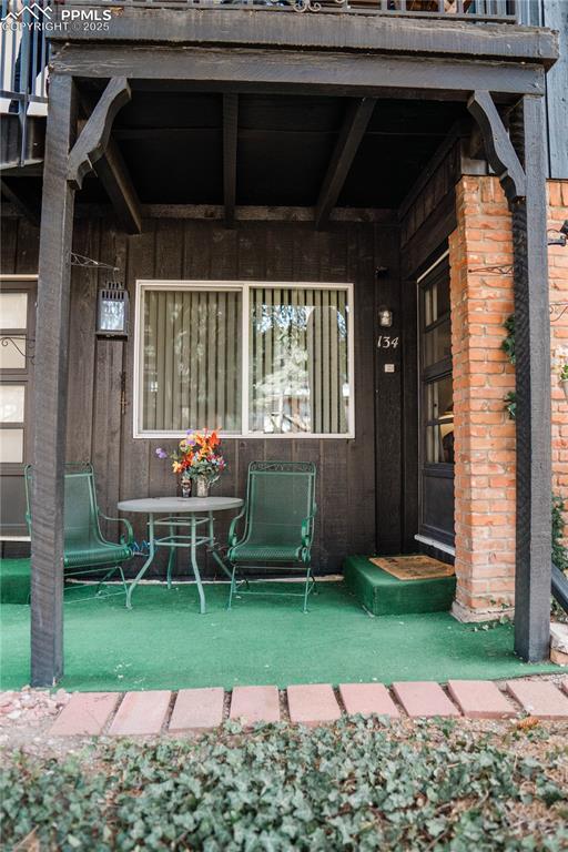 entrance to property featuring board and batten siding