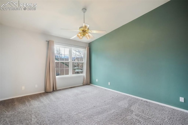 6142 Colony Cir, Colorado Springs, CO 80919 - carpeted empty room with baseboards and a ceiling fan