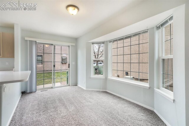 6142 Colony Cir, Colorado Springs, CO 80919 - unfurnished dining area with baseboards and carpet