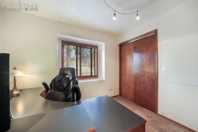 view of home office