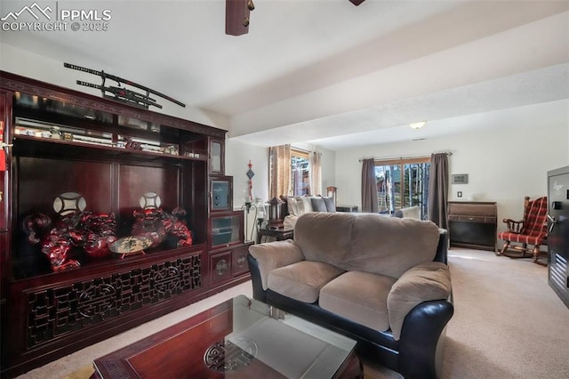 view of carpeted living room