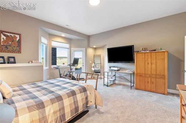 20356 Royal Troon Dr, Monument, CO 80132 - bedroom featuring light carpet, recessed lighting, and baseboards