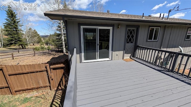 720 W Northwoods Dr, Woodland Park, CO 80863 - wooden deck with fence