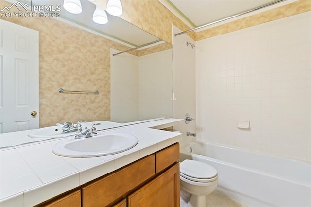 6675 Cabin Creek Dr, Colorado Springs, CO 80923 - full bathroom with shower / tub combination, vanity, and toilet