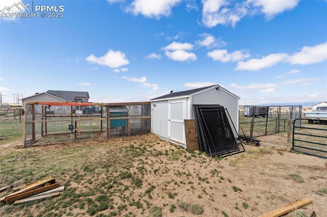 view of poultry coop with fence
