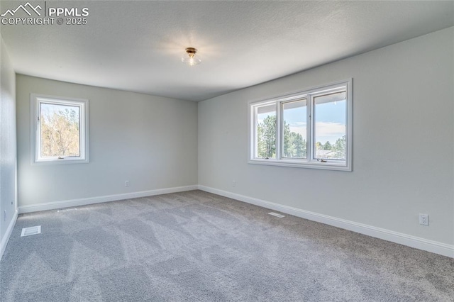 1120 Lake Woodmoor Dr, Monument, CO 80132 - carpeted spare room with visible vents, baseboards, and a healthy amount of sunlight