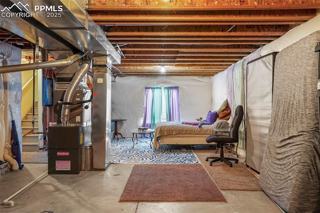 interior space with heating unit