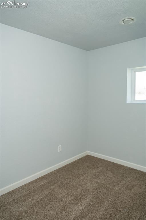 1015 5th St, Del Norte, CO 81132 - empty room featuring baseboards, carpet, and a textured ceiling