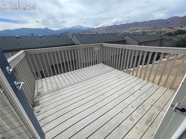 1426 Territory Trl, Colorado Springs, CO 80919 - wooden terrace featuring a mountain view